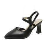 Summer New Head Head With Mother Sandals Soft Leather High Heels