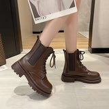 Martin Boots Female 2025 Spring Autumn Fashion Handsome Belt In The British Ankle Boots Spot Direct