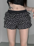 Girl Wind Reduction Wave Point Print Low-Waist Cake Short Skirt Babes Simple Body Dress