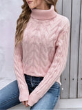 Jasmine Solid Color Jacket Sweater Women Thick Warm Loose Thin Knitted Shirt Long Sleeve