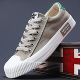 The Autumn Of 2025, The New Men's Shoes Korean Fashion Trend Is Full Of Men's Leisure Canvas Shoes Comfortable Breathable Flat