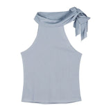 New Thai Small Waistcoat Big-Size Hottie High-Necked Ribbon Ribbon Sleeveless Coat