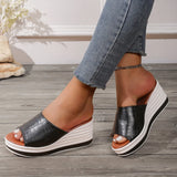 New Fashion Fish Mouth Slope And Fashion Casual Large-Size Women's Type Cold Slippers