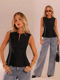 Temperament Blouse Casual Sleeveless
