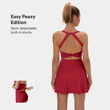 Women's New Show-Back Sports Dress Shorts Built-In Shorts