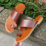 Summer Cool Slippers Women's Large-Size Coated Toes Wearing Casual Beach
