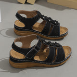2025 Summer Anti-Slip Sandals Women's Line Glued Slopes And Flower