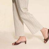 Coarse And Kitten And Muller A Word Bow Sandals French Way High Heel Exposed Cool Slippers