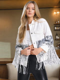 Design 2025 New Loose Hole Denim Jacket Tuxedo Denim Jacket Women's Dress