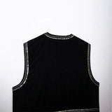 Women's Casual Street Sleeveless Velvet Embroidered Vests In Autumn
