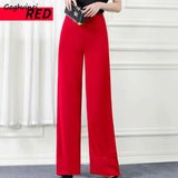 Pants Women Hot Sale Ins 4XL Loose Dance Wide Leg Trousers High Waist Chiffon Chic Korean Fashion Mujer Summer
