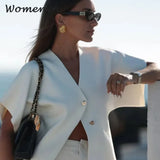 Women's Explosive Round-Neck Striped Open-Sleeved