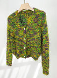 Zingj Waxy Thick Color Knit Cardigan Autumn New Seahorse Hair Short Sweater Coat Small Jacket Sweet