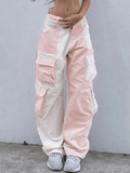 Patchwork Corduroy Cargo Pants- Outfit
