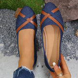 Shoes Women 2025 New Round Head Flat Bottom Lazy One Foot Pedal Women's Shoes Work