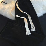 Leg Pants Women Solid Corduroy Chic Autumn New Stylish BF Workout Teens Trouser High Waist Loose All-match Pantalones