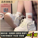 New Thick-Bottomed Plus Velvet Shoes Spring And Autumn Small White Shoes Women Casual Shoes Female Students Warm Cotton