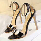 Shoes Pu Leather High Heels 2022 New Women Heels Sexy Stiletto Heels 11 Cm Party Shoes Color Matching Women