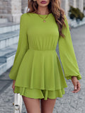 2025 Autumn / Winter Fashion Women's Wear Trend Solid Color Round Collar Waist Knit Long Sleeve