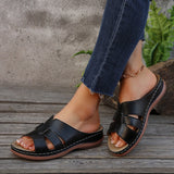 Large-Size One-Size-In-One Thick-Bottomed Slippers Women's Hollow-Duk-De-Shoe Car Sewing Light Beach Cool