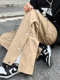 Buttoned Pocket Patch Cargo Pants- Outfit