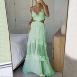 Zingj 2023 New Sexy Home Sling Lace See-Through Hole Dress-Outfit
