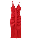 Women's Explosive Vertecker V-Neck Wrinkled Sleeveless