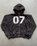 Trend Street Loose Sweatwear Suit Men And Women's Hip-Hop Sports Zipper Hoodie Trousers