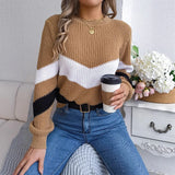 Wind Shooting 2025 Autumn And Winter Casual Coloring Lantern Long-Sleeved Jacket Sweater Women's