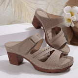 A Font And Slippers Women's Large-Size Car Sewing Magic Sticky Beach Cold
