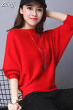 Femme Autumn Winter Women Sweater Batwing Sleeve Jersey mujer Oversized Jumper Slash Neck Women's Knitted Sweaters