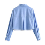 And Winter New Short Style Splicing Design Loose Fashion Shirt
