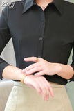 Women Shirts Woman White Shirt Long Sleeve Blouse Office Lady business Pink Shirts Button Solid Women work Blouses