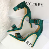 Shoes 2022 Women's Sandals Super High Heels Summer Women Shoes Fashion Metal Belt Buckle Heeled Sandals Sexy Party