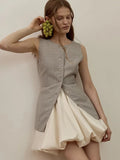 Spring And Summer New Linden Skirt Y2k Elegant Bright Face Folding Tuk Tuk Tuks Half-Dress Skirt In