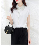 Female 2025 Summer New Short-Sleeved Fashion Doll Collar High-End Temperament Mulberry Silk Jacket