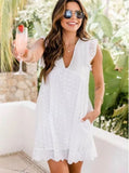 Dress Lace Jacquard Hollow Pocket