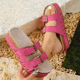 Birkeng Rivet Cool Slippers 2025 Spring And Summer New Metal Buckle Beach Women's