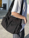 Large Canvas Satchel Bag- Outfit