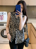 Women Blouse Vest Womens Shirts Sleeveless Blouses for Women Chiffon Ladies Tops Fashion Clothes Woman 2023 Vintage