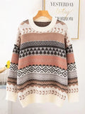 Vintage Jacquard Knit Sweater- Outfit