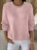 Sheintemu Autumn And Winter Long-Sleeved Solid Color Sweater New