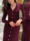 And Winter New French Elegant Jacket Dress Slim Skinny Knitting