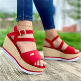 Heel Sandals Women's Summer 2025 New Thick-Soled Pines Roman Shoes Student Korean Version Of Big-Size Women's