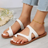 Round Head Shame Flat Beach Shoes Women Wear Retro Cool Slippers Womenshoes