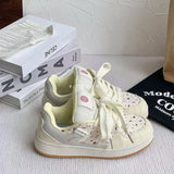 Niche Casual Sneakers Women In The Autumn Of 2025 New Round Head Student Bread Shoes Low Help Thick-Solle Shoes
