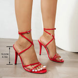 High Heel Sharp Fashion Shoes Women Walking Show High Heel Sandals Heel Heel Buckle
