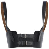 Streetwear Black PU Leather Crop Top Women Festival Cami Buckle Vest Cummerbunds Adjustable Summer Top Cropped