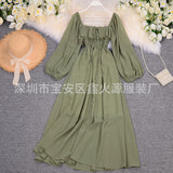 Zingj Beach Dress Super Fairy Dress Beach Vacation One Word Shoulder-Of-The-Shoulder Dress Temperament Big Swing Long