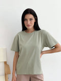 Cotton Collar Solid Color T-Shirt Girl 2025 Spring And Summer New Hot Cotton Short-Sleeved